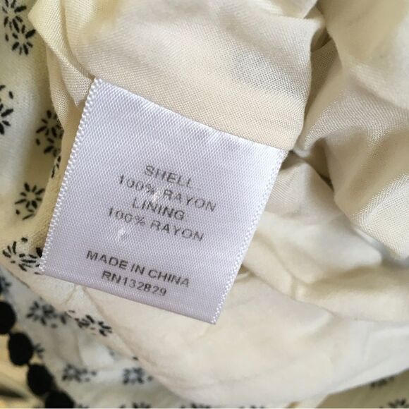 Revolve Tularosa Womens Patterned Adjustable Waist Tie Barbara Pants White Small - Picture 13 of 13